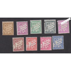 9 Timbres-Taxe Monaco n°18 à n°26 - Année1926-1943 - cote 74 Euros lartdesgents.fr