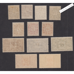 12 Timbres-Taxe Monaco n°29 à n°39 - Année1946-57 - Neufs* cote 50 Euros lartdesgents.fr