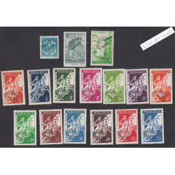 16 Timbres Préoblitérés Monaco n°1 à n°18 - Année1943-59 - Neufs** cote 56 Euros lartdesgents.fr