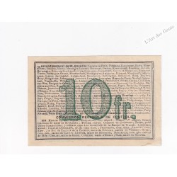 10 frs 1916 Bon de région St Quentin et Guise "BOHALM" N° 131798, lartdesgents.fr