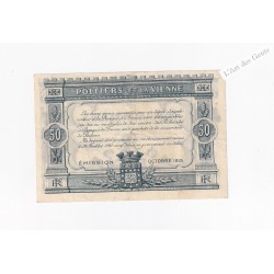 Chambre de Commerce de Poitiers 50 cts 1914-1915, lartdesgents.fr