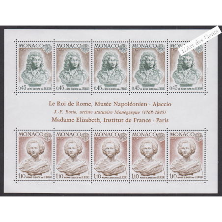 Bloc  Feuillet Monaco n°9 - année 1974 - Neuf** - cote 50 Euros - Lartdesgents.fr