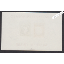 Bloc Feuillet Monaco n°58a Non Dentelé -  année 1980 - Neuf** Signé - cote 250 Euros - Lartdesgents.fr