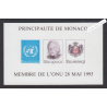 Bloc Feuillet Monaco n°62a Non Dentelé - année 1993 - Neuf**  - cote 220 Euros - Lartdesgents.fr