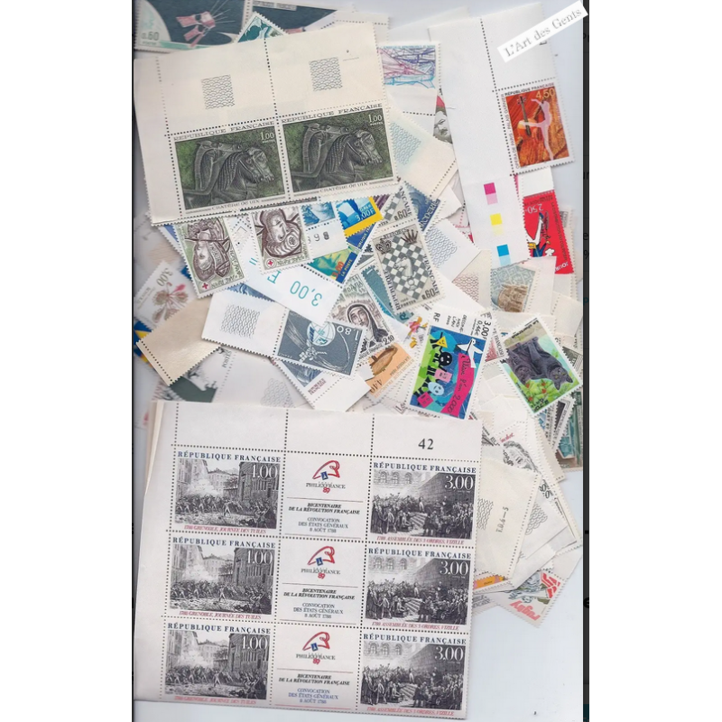15.586 Francs (2376€) de timbres neufs à -50%, voir description, vente en france uniquement lartdesgents.fr
