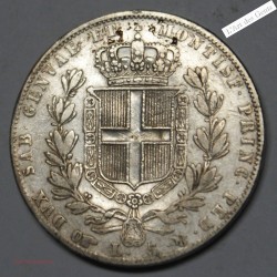 ITALIE - 5 LIRE 1844 CHARLES ALBERT, lartdesgents.fr