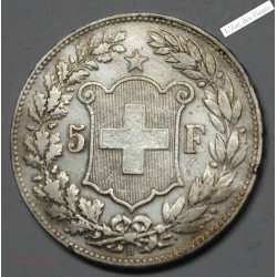 HELVETIA - SUISSE 5 FRANCS 1890, lartdesgents.fr