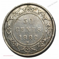 50 Cents 1882 H CANADA NEWFOUNLAND TB, lartdesgents.fr