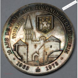 Médaille argent Jumelage TOURNUS-GERMERSHEIM 1963-1973 (1), lartdesgents.fr