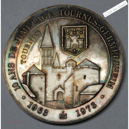 Médaille argent Jumelage TOURNUS-GERMERSHEIM 1963-1973 (1), lartdesgents.fr