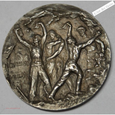 SUISSE médaille avril 1911 TUNNEL DU LOETSCHBERG, lartdesgents.fr