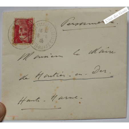 Lettre originale 1946 signée par Gal DE GAULLE au maire de Montier-en-Der (52), lartdesgents.fr