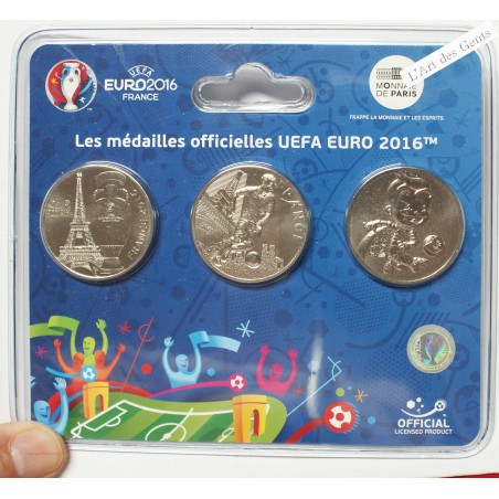 Coffret 2016 Médailles officiel UEFA EURO, MDP, lartdesgents.fr
