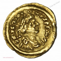 Tiers de sou ou Tremissis de Justin Ier 518-527 ap. J.C, lartdesgents.fr