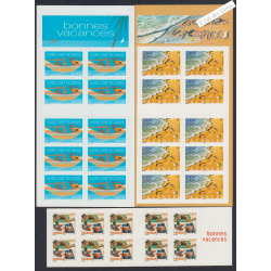 France Autoadhésifs - 3 carnets BC29-BC33 ET BC35 Bonnes Vacances - 2001à 2003 - Neufs** - lartdesgents.fr