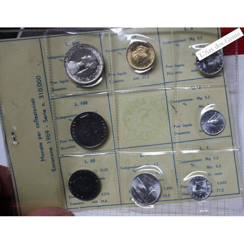 Italie, Set 1 L. - 1000 L., 1969, Rome, BU, FDC, lartdesgents.fr