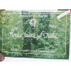 Coffret Italie, 500 lire + 200 lire 1991 Fleur et Faune, Rome, BU, FDC, lartdesgents.fr