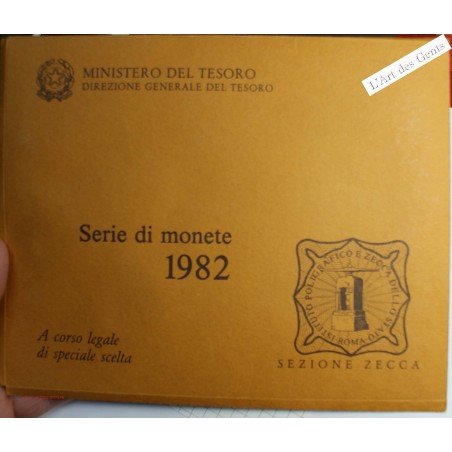 Coffret Italie 1982, série complète divisionnaire , Rome, BU, FDC, lartdesgents.fr