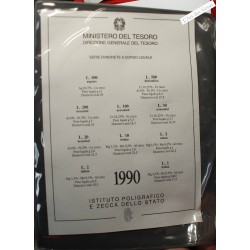 Série Italie 1990, série complète divisionnaire , Rome, BU, FDC, lartdesgents.fr