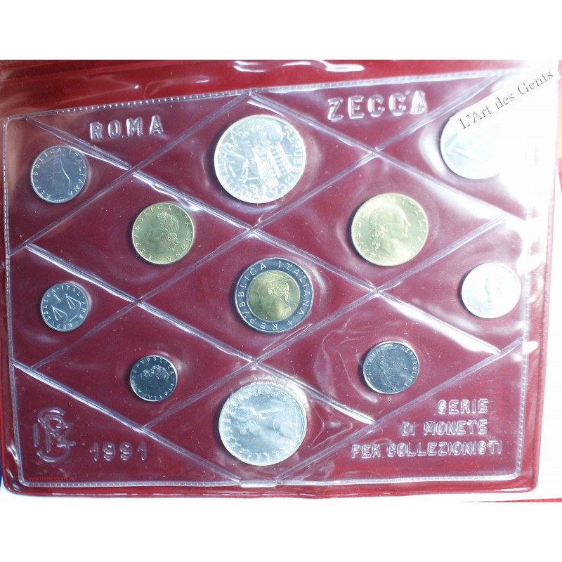 Série Italie 1990, série complète divisionnaire , Rome, BU, FDC, lartdesgents.fr