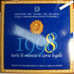 Coffret Italie 1998, série complète divisionnaire , Rome, BU, FDC, lartdesgents.fr