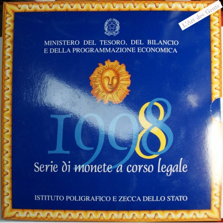 Coffret Italie 1998, série complète divisionnaire , Rome, BU, FDC, lartdesgents.fr
