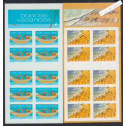 France Autoadhésifs - 2 carnets BC29 et BC33  Bonnes Vacances  - 2001et 2002 - Neufs** - lartdesgents.fr