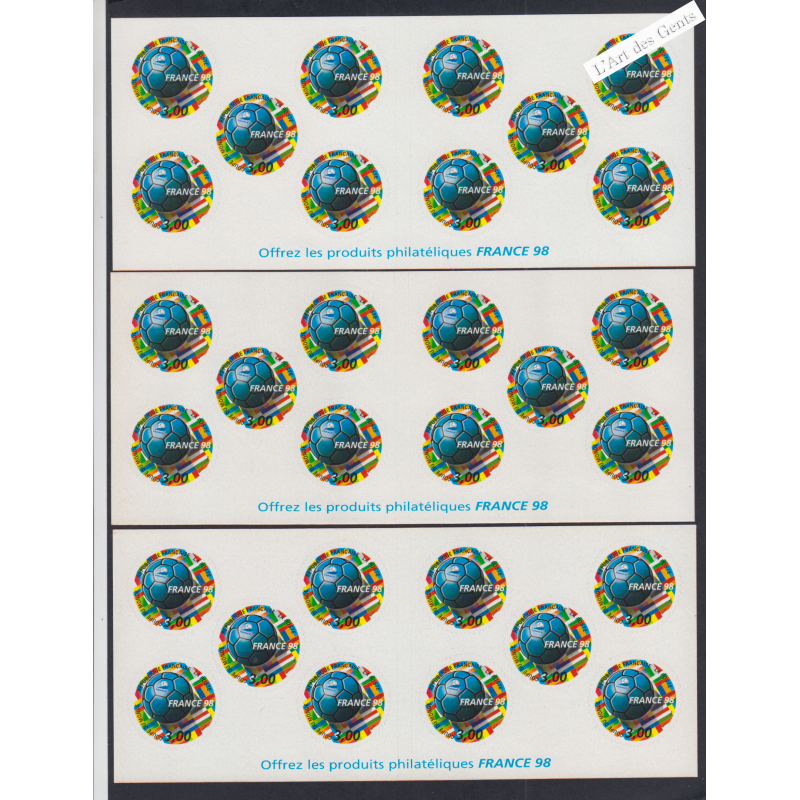 France Autoadhésifs - 3 carnets BC17 France 98  - 1998 - Neufs** - lartdesgents.fr