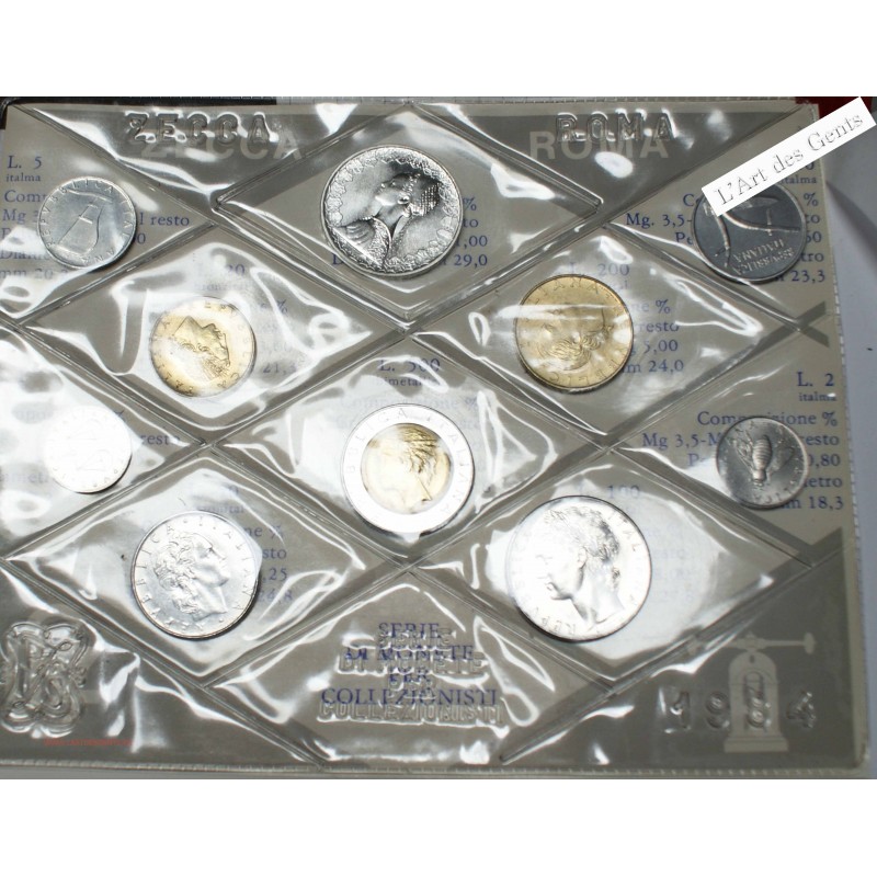 Série Italie 1984, série complète divisionnaire , Rome, BU, FDC, lartdesgents.fr