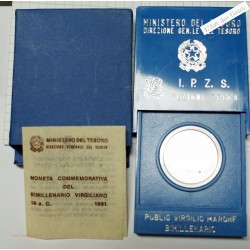 COFFRET ITALIE 500 lire 1981 PUBLIO VIRGILIO MARRONE, FDC, BU, lartdesgents.fr