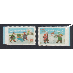 France Autoadhésifs - Paire Timbres sans bande phosphore n°31a et 32a - 2001et 2002 - Neufs** - lartdesgents.fr