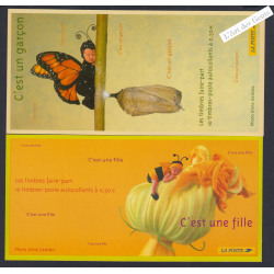 France Autoadhésifs - 2 carnets BC40 et  BC41 - Timbres pour Naissances - 2004 - Neufs** - lartdesgents.fr