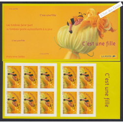 France Autoadhésifs - 2 carnets BC40 - Timbres pour Naissances Filles - 2004 - Neufs** - lartdesgents.fr