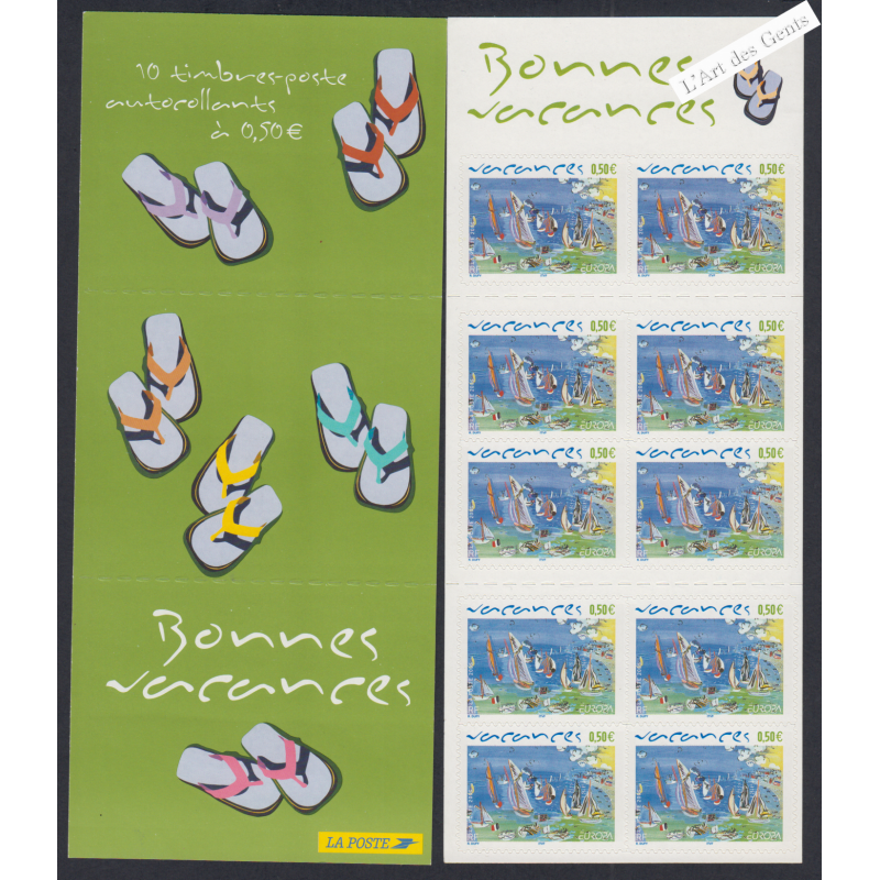 France Autoadhésifs - 2 carnets BC42 - Europa - Les Vacances - 2004 - Neufs** - lartdesgents.fr