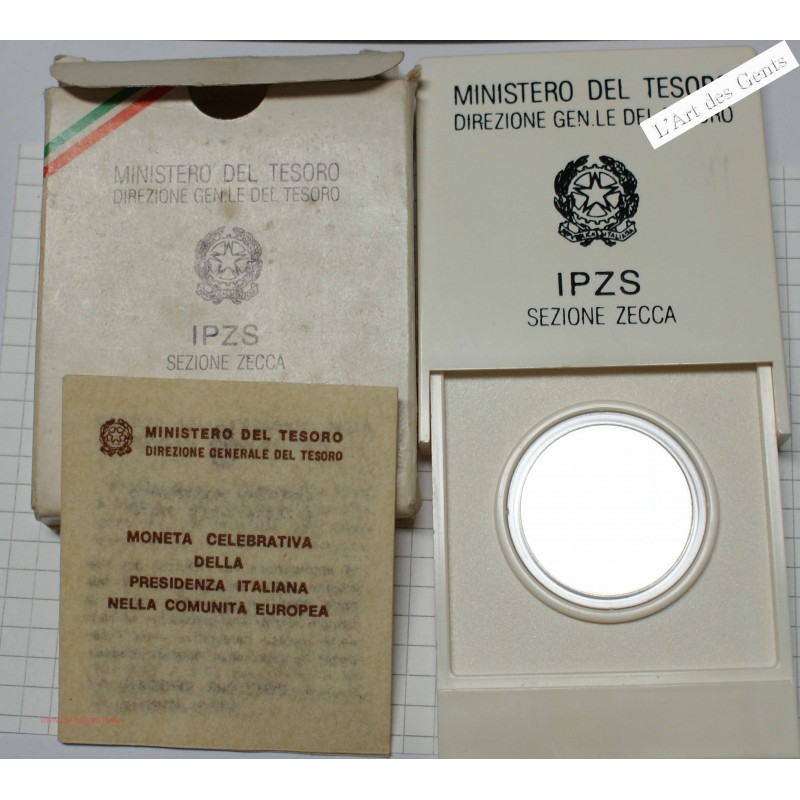 COFFRET ITALIE 500 lire 1985 Présidence C.E.E. FDC, BU, lartdesgents.fr
