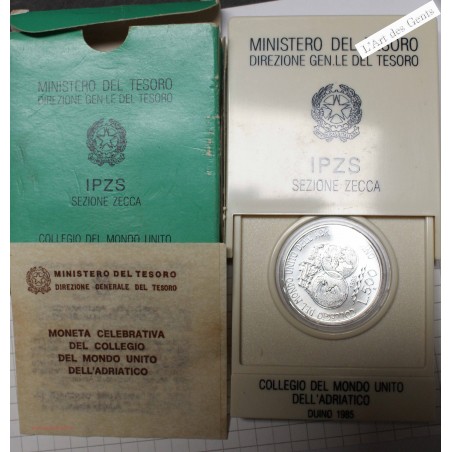 COFFRET ITALIE 500 lire 1985 Adriatique FDC, BU, lartdesgents.fr