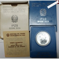 COFFRET ITALIE 500 lire 1984 OLYMPIADE LOS ANGELES FDC, BU, lartdesgents.fr