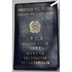ITALIE 500 lire 1987 - Célébration Famille FDC, BU, lartdesgents.fr