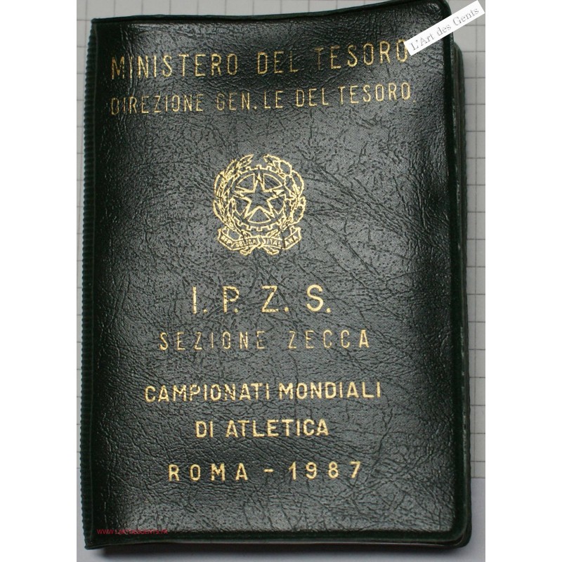 ITALIE 500 lire 1987 - Championnat d'Atlhéte -  FDC, BU, lartdesgents.fr