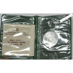 ITALIE 500 lire 1987 - Championnat d'Atlhéte -  FDC, BU, lartdesgents.fr