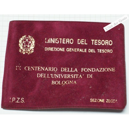 ITALIE 500, 200, 100 lire 1988 - IX Cent. Université Bologne -  FDC, BU, lartdesgents.fr