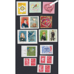 France Autoadhésifs - 15 Timbres  - Années 2005 à 2007 - Neufs** - lartdesgents.fr