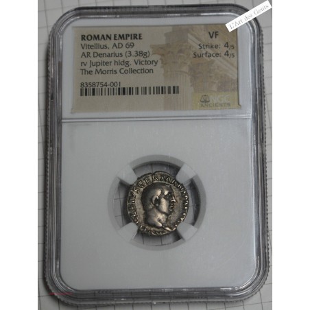 DENIER VITELLIUS 69 AP JC. TTB  NGC VF, lartdesgents.fr