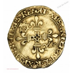Écu d'OR au soleil du DAUPHINÉ, 7e type 1528/1529. Romans TTB, lartdesgents.fr