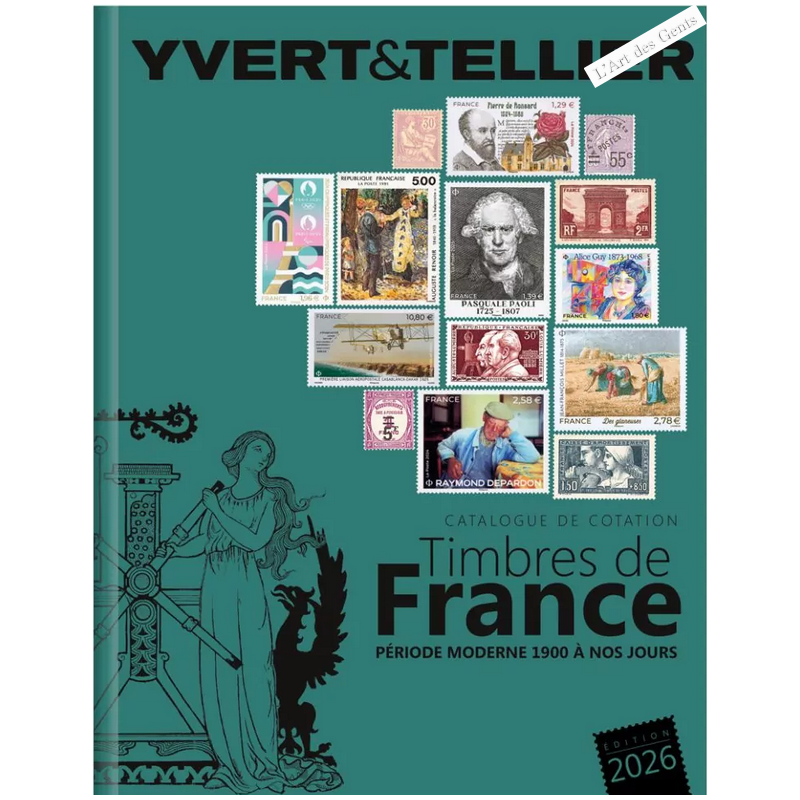 Catalogues de cotation des timbres de France - 2026- Yvert et tellier - lartdesgents