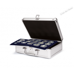 Valisette Numismatique avec plateaux pour 120 monnaies diamètre 41 mm max l'artdesgents.fr