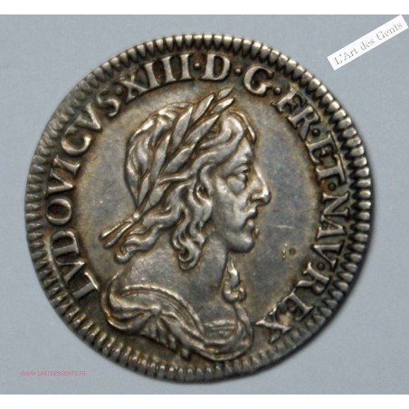 Douzième d' ECU LOUIS XIII 1643 A SUPERBE, lartdesgents.fr