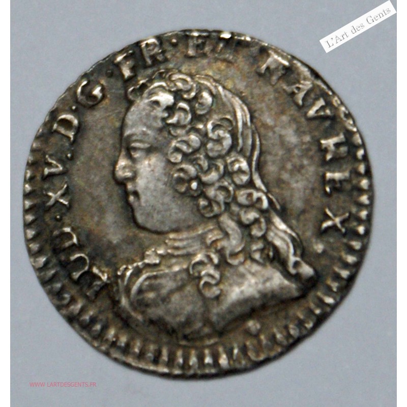 Vingtième 1/20 d'Ecu 1728 D Lyon Sup, Louis XV, lartdesgents.fr