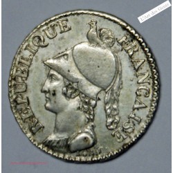 ESSAI 2 DECIMES de LORTHIOR en argent AN 8 (1800) Paris VG.831, lartdesgents.fr