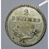 ESSAI 2 DECIMES de LORTHIOR en argent AN 8 (1800) Paris VG.831, lartdesgents.fr